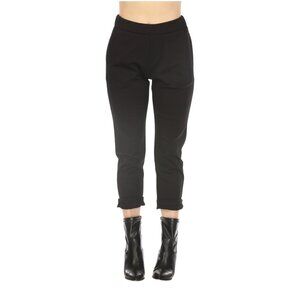 Black Stretchable Pockets Pant